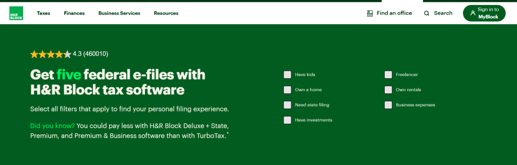 H&R Block Tax Software