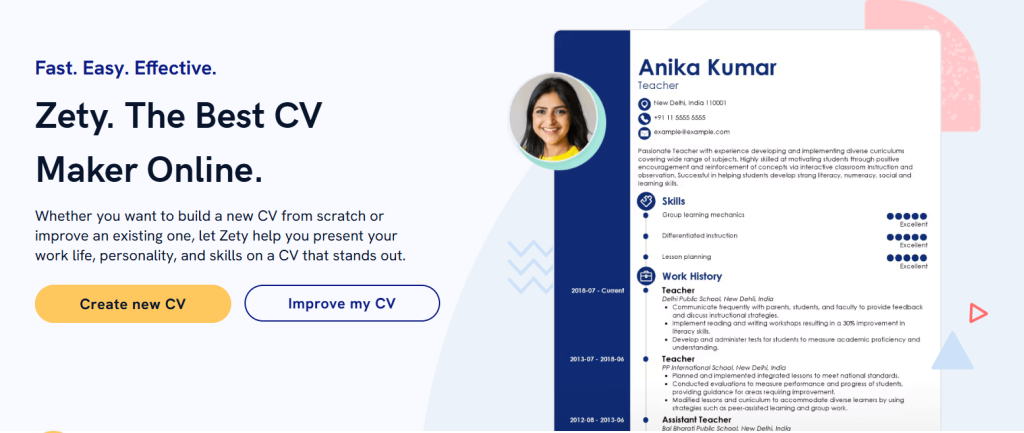 Zety AI Resume Builder
