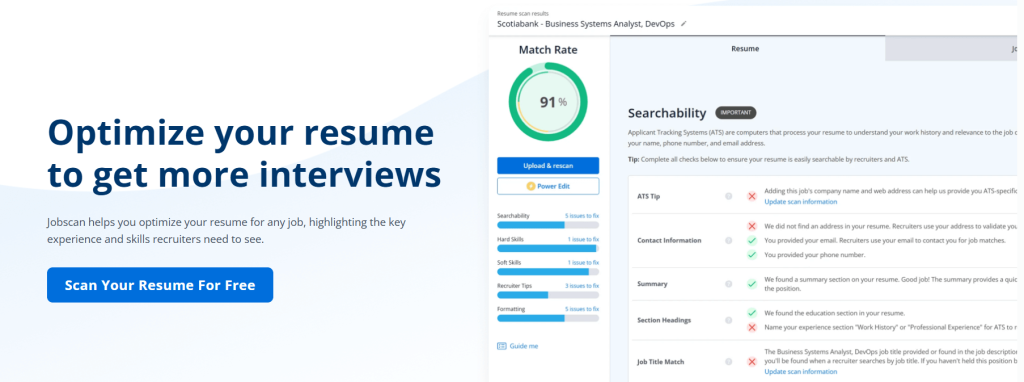 Jobscan Resume Analyzer