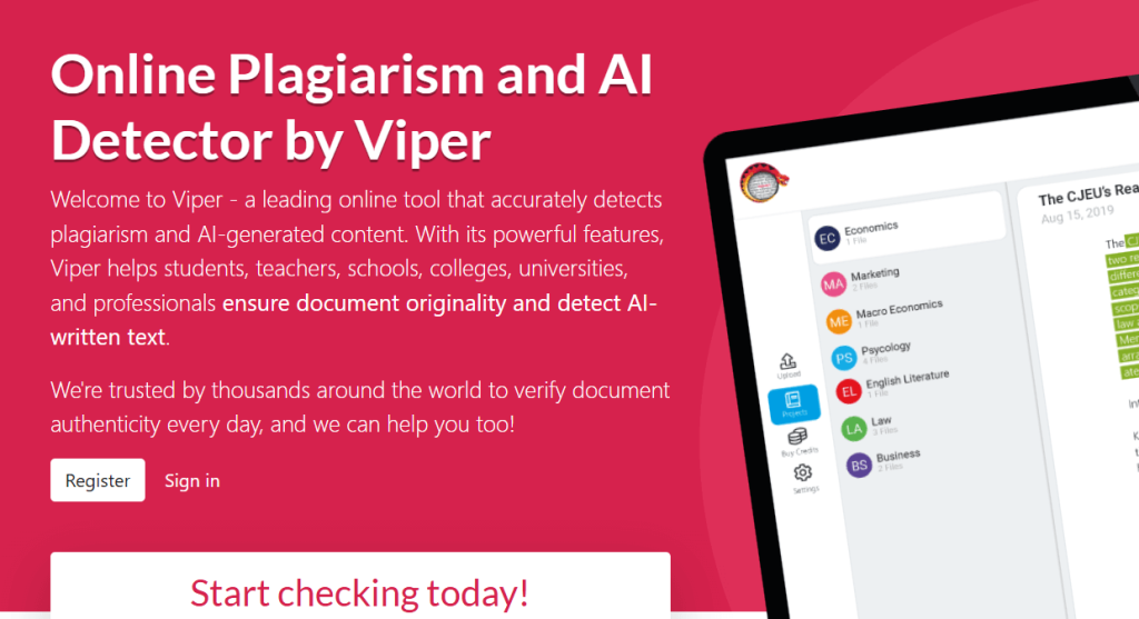 Viper Plagiarism Checker