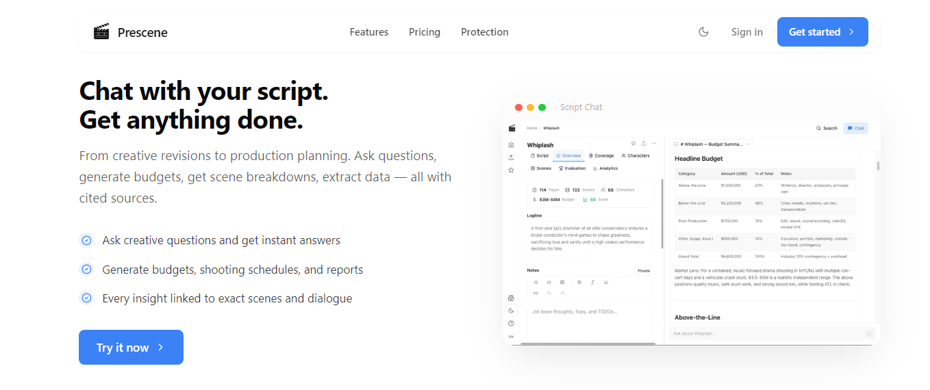 Prescene-–-Chat with your script