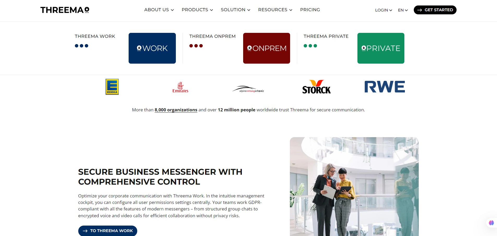 Feature of hreema-–-Highly-Secure-Communication-For-Individuals-and-Companies-–-Threema