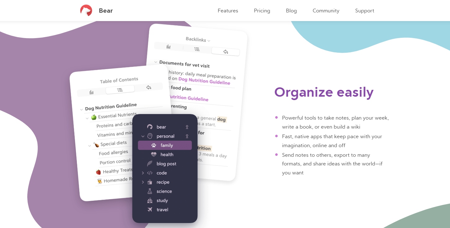 Features of Bear-Markdown-Notes