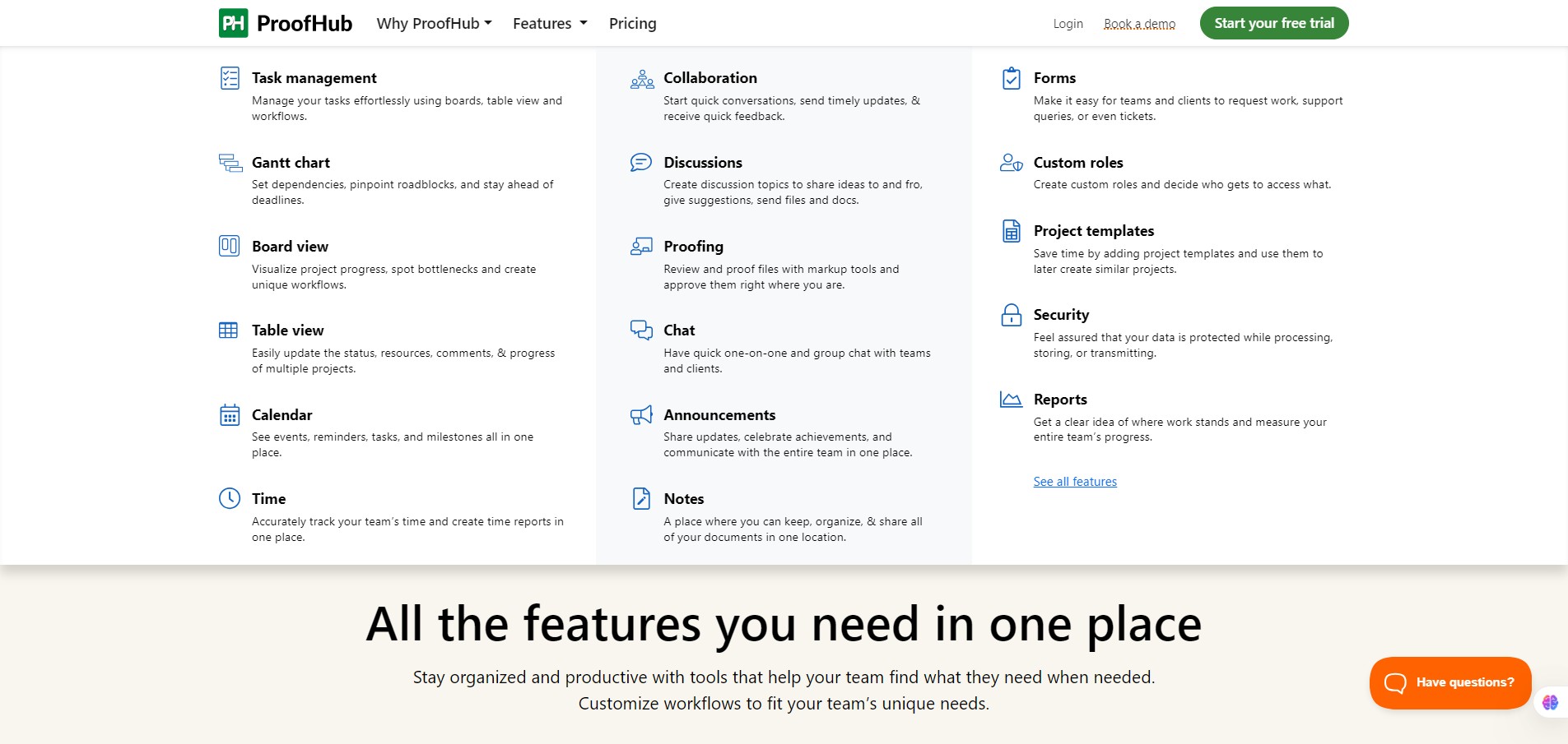 Features of ProofHub-Project-Management-Team-Collaboration-Software