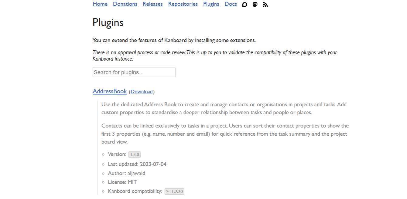 Kanboard-Plugins