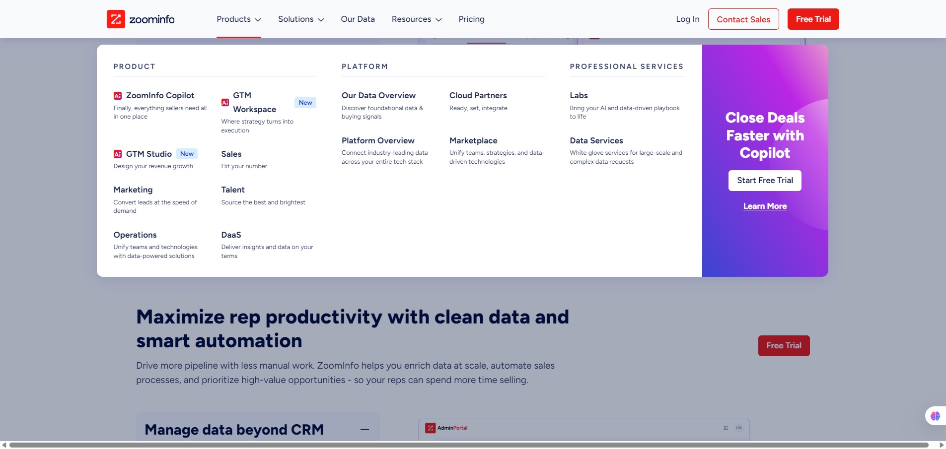 Products of ZoomInfo-The-1-GTM-AI-Platform
