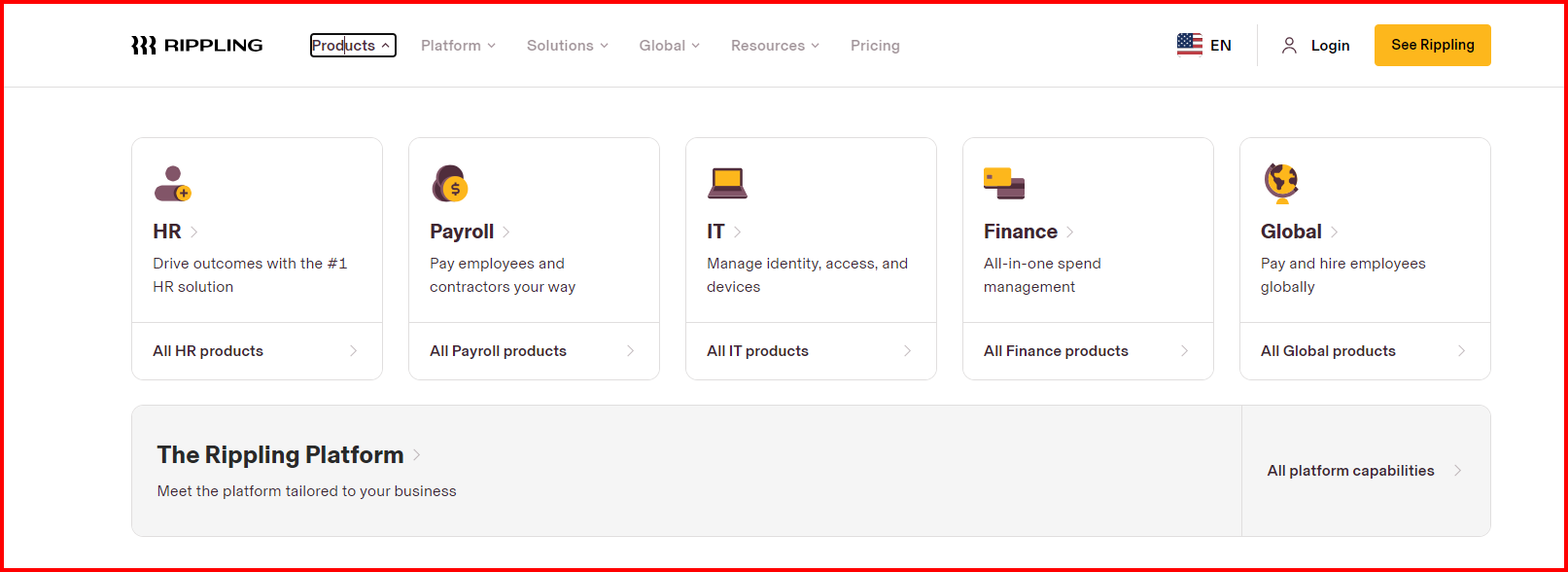 Rippling Product & Services
