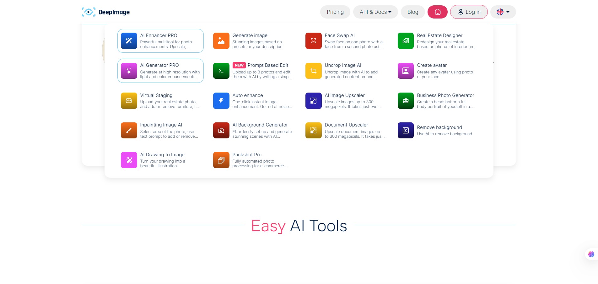 Tools of Deep-Image-ai-AI-Image-Enhancer-to-Generate-Upscale