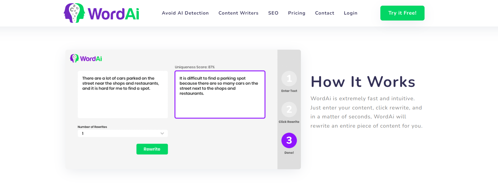 AI-Text-Rewriter-WordAi how to works