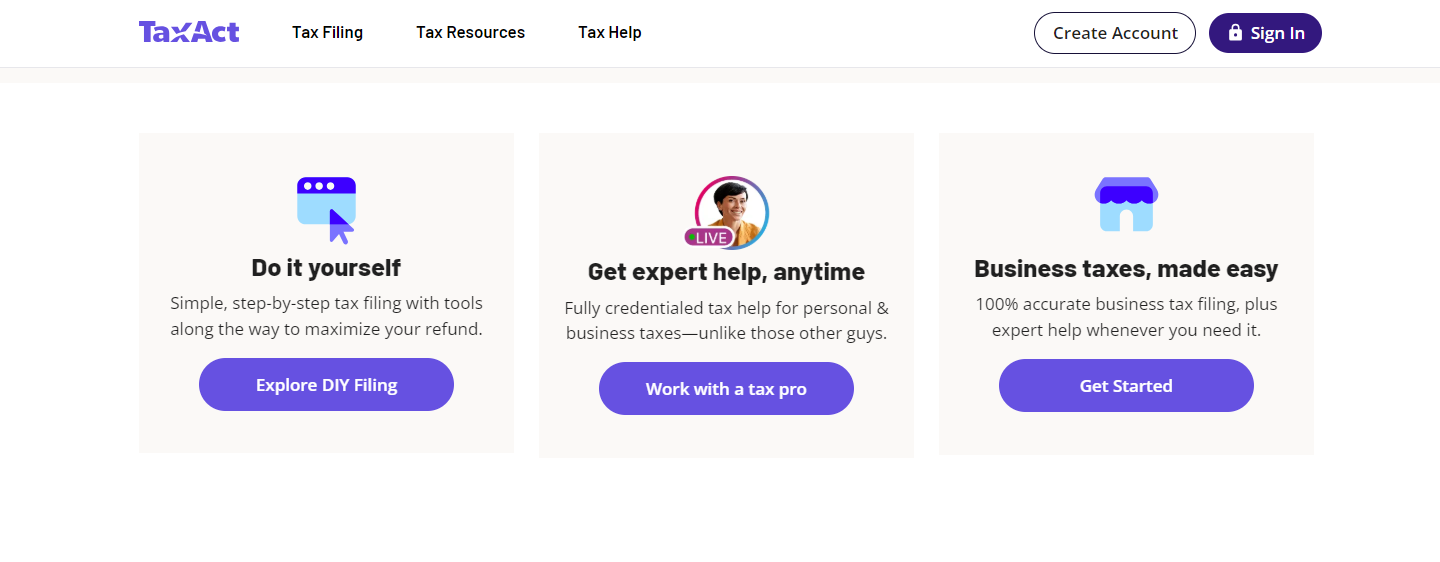 File-Taxes-Online-with-TaxAct process