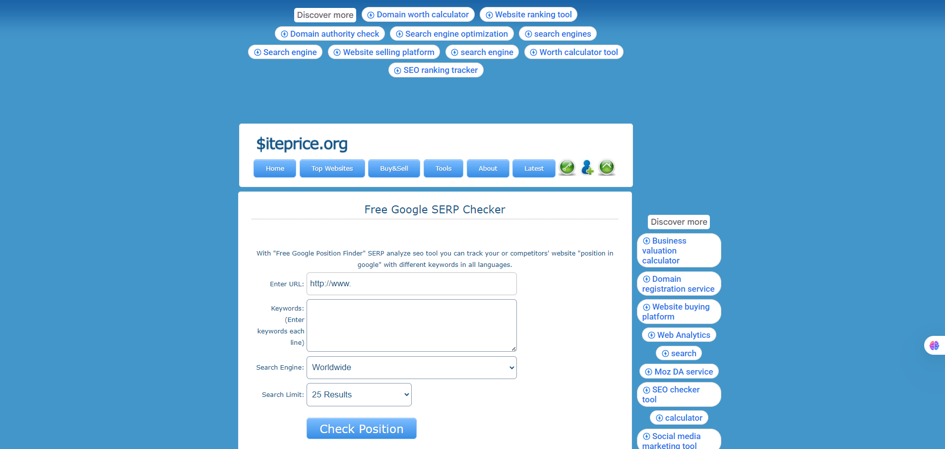 Free-Google-SERP-Checker-Bulk-Position-Finder