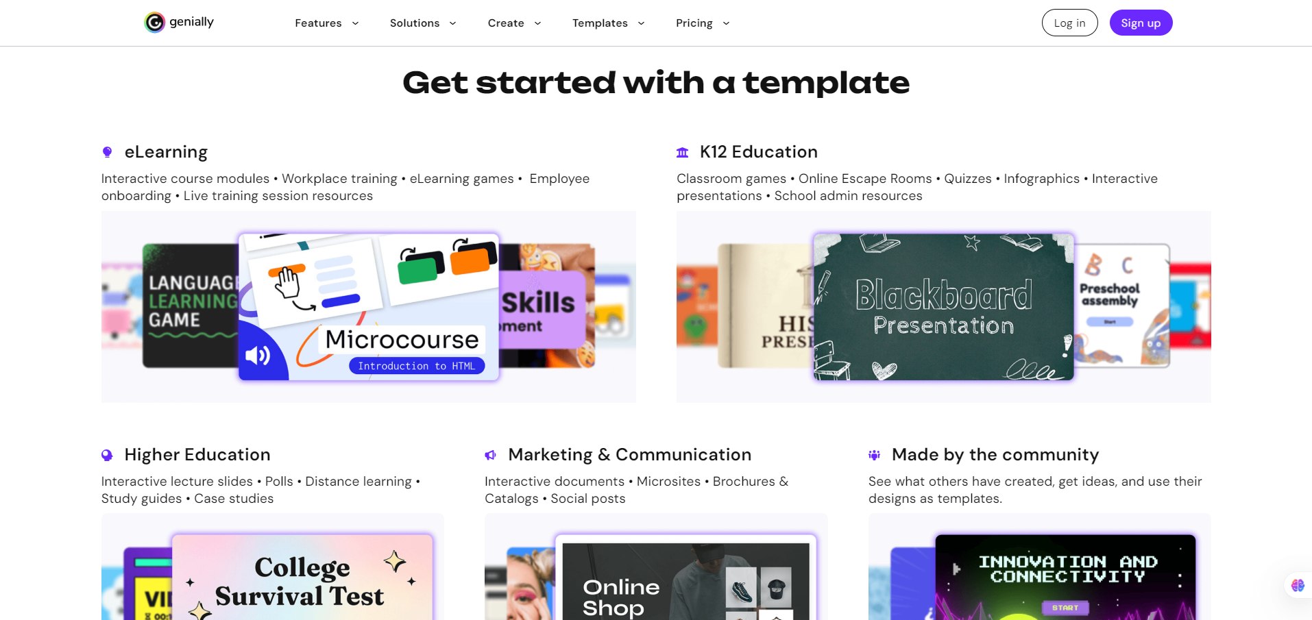 Genially-Get started with a template