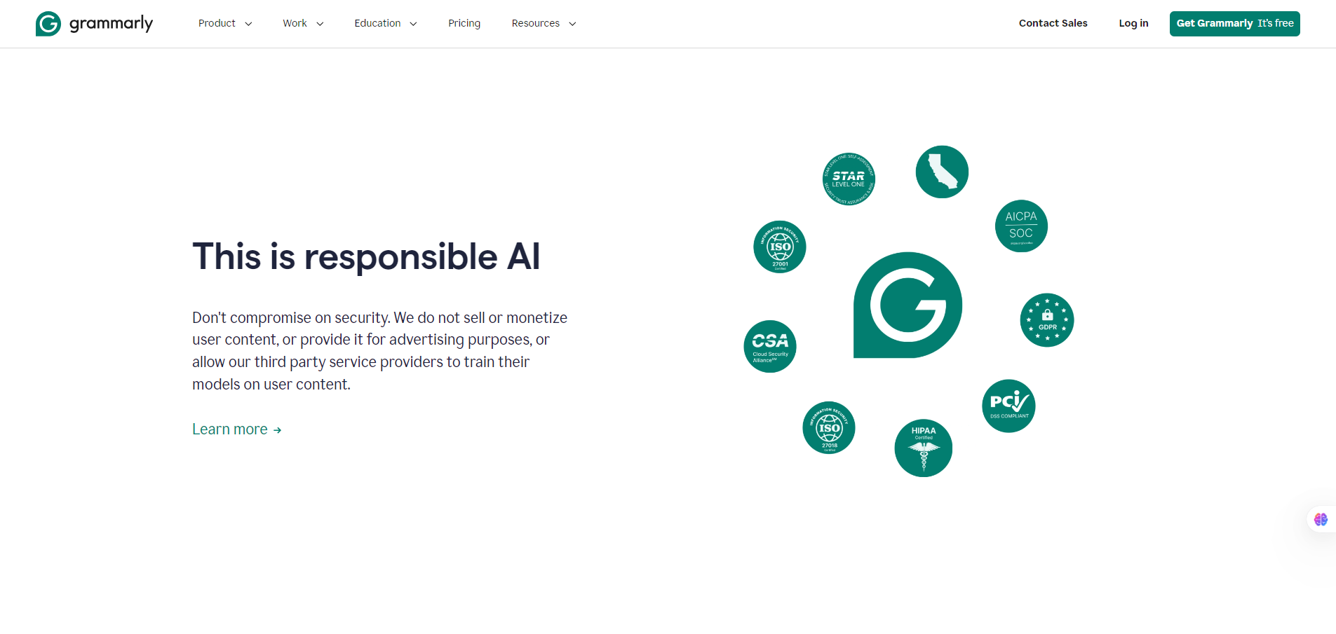 Grammarly-This is responsible AI