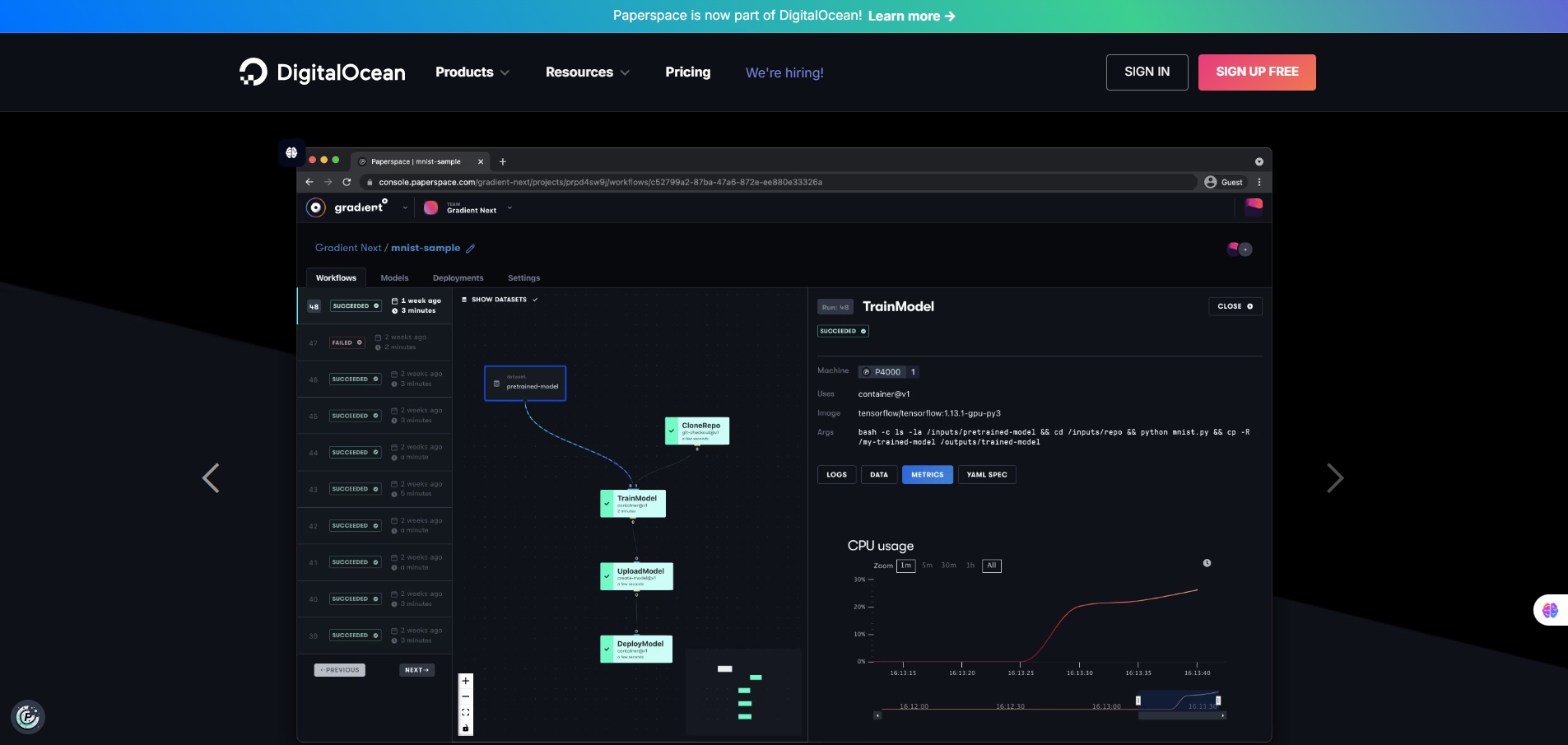 NVIDIA-interface DigitalOcean