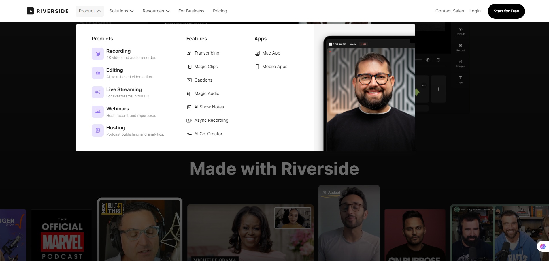 Products of Riverside-HD-Podcast-Video-Software-Free-Recording-Editing