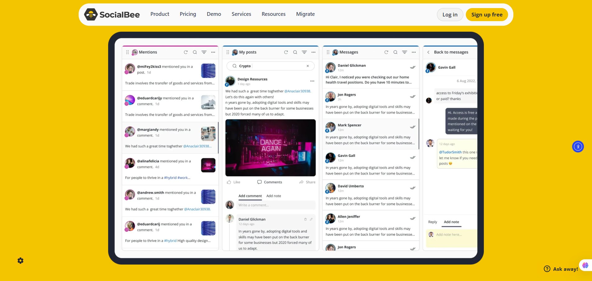 SocialBee-AI-Powered-Social-Media-Management-Tool interface