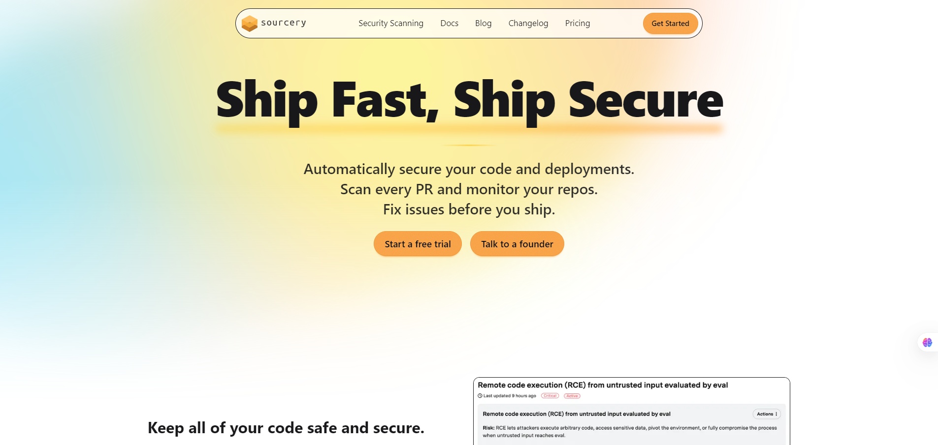 Sourcery-Security-Scanning-Security-for-Teams-that-Move-Fast