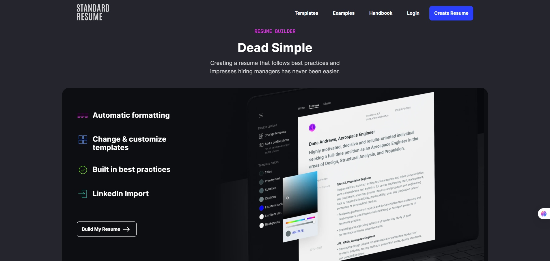 Standard-Resume-Dead Simple