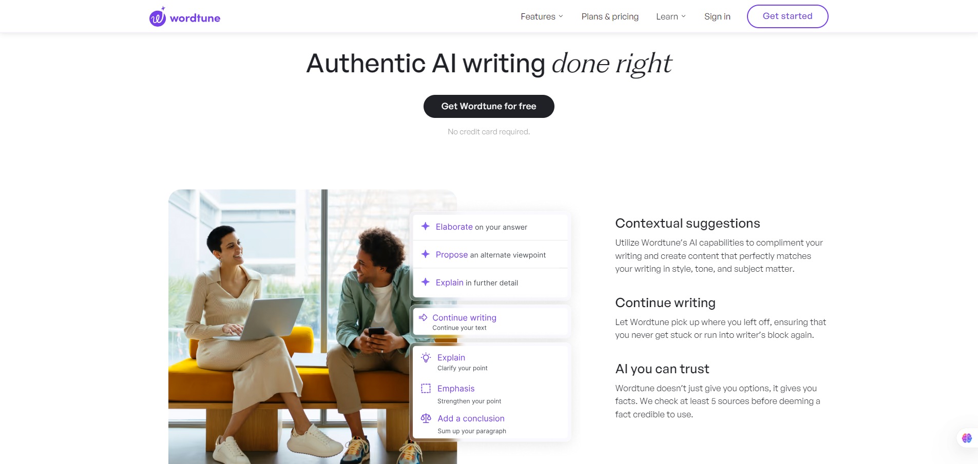 Wordtune- Authentic AI writing done right