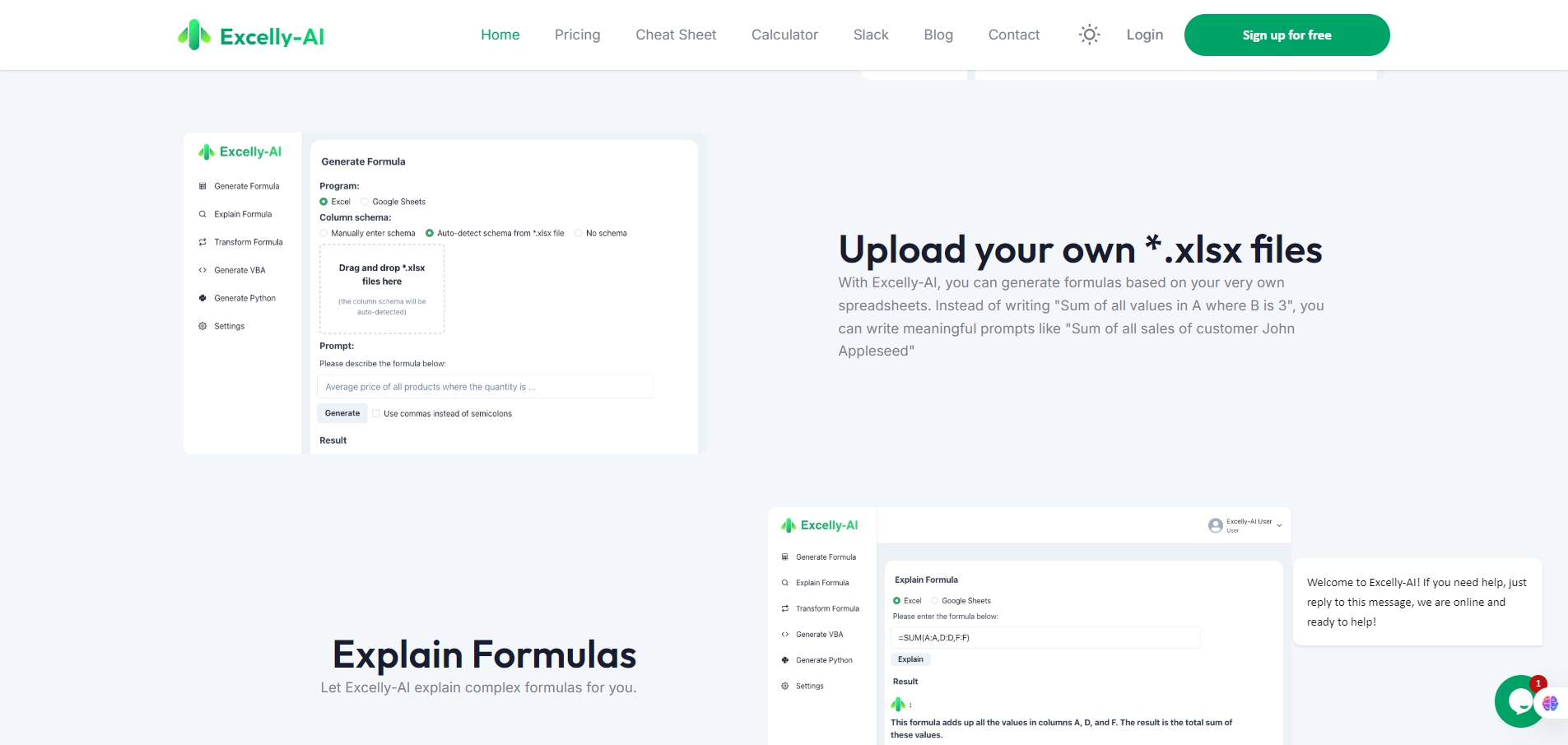 excelly ai features process