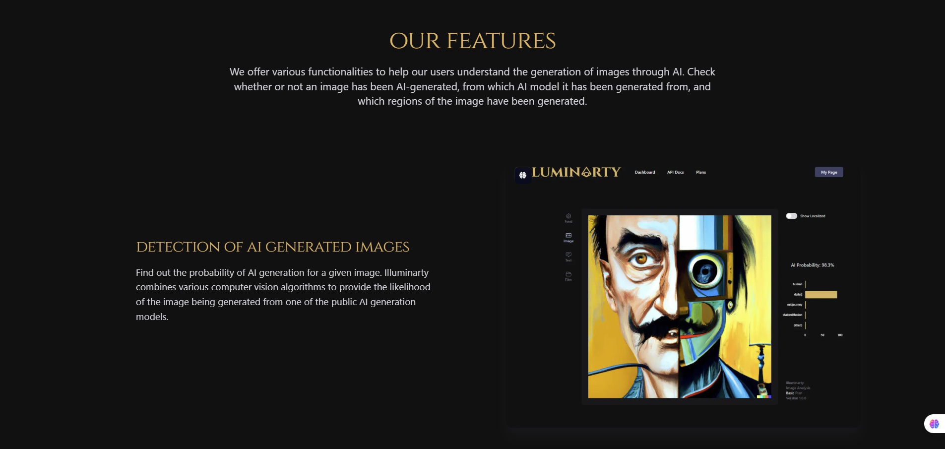 AI-generated-Content-Detection-Illuminarty-Home features