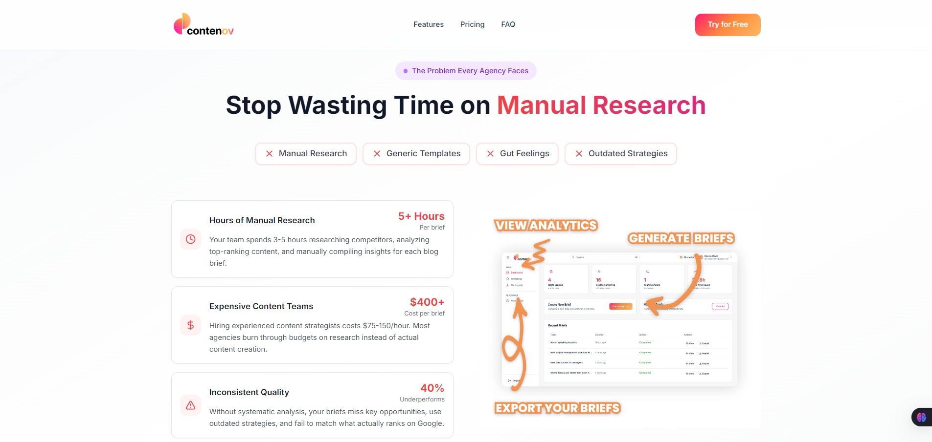 Contenov-Stop Wasting Time on Manual Research