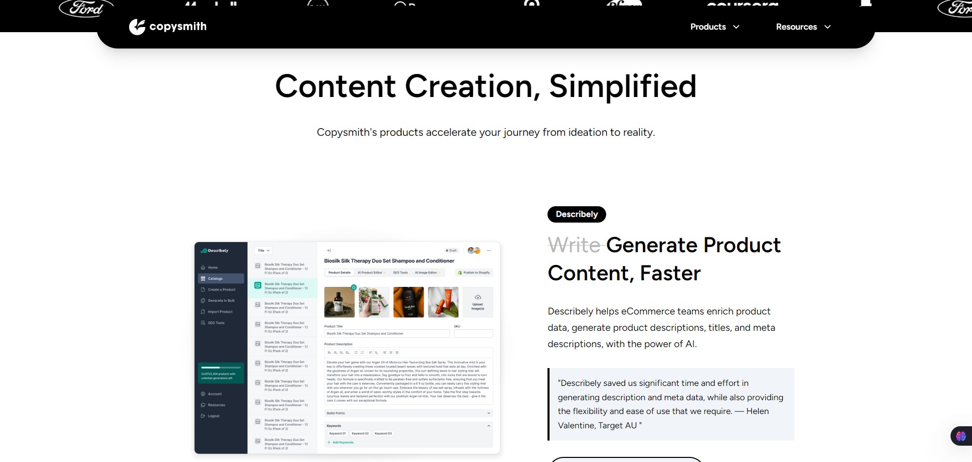 Content Creation, Simplified- Copysmith