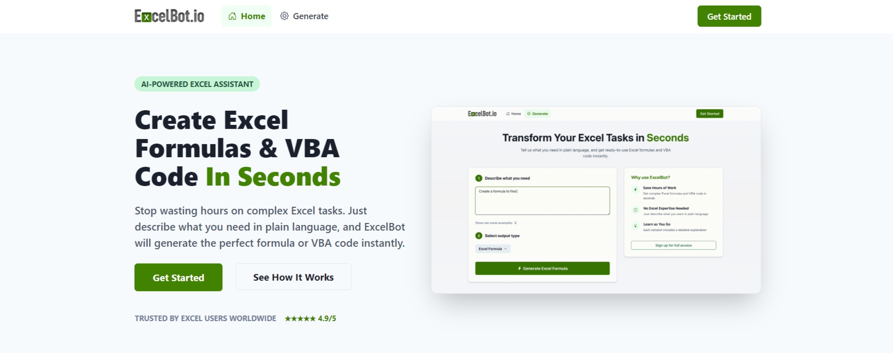 ExcelBot-AI-Powered-Excel-Formula-VBA-Code-Generator