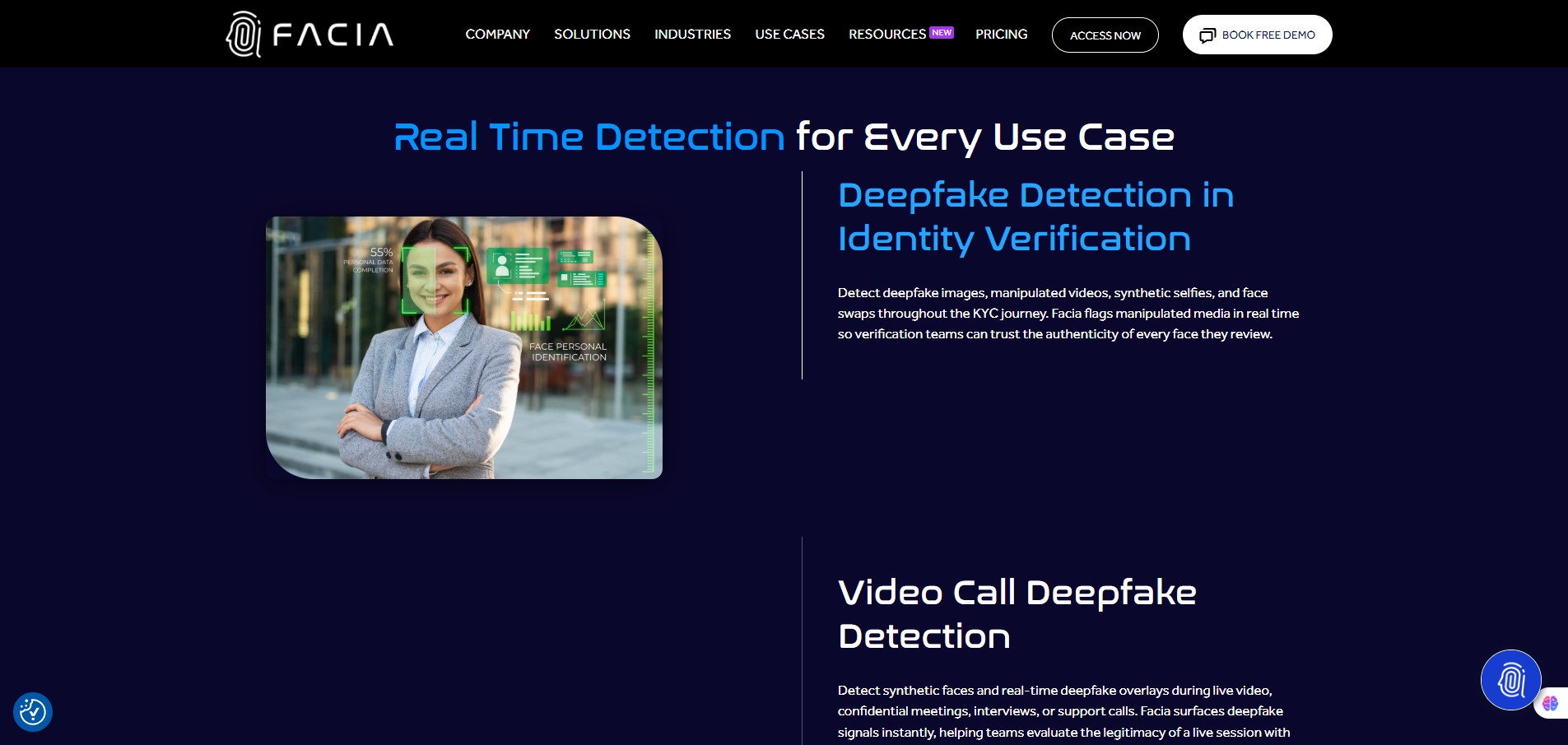 Facia-Real Time Detection for Every Use Case)