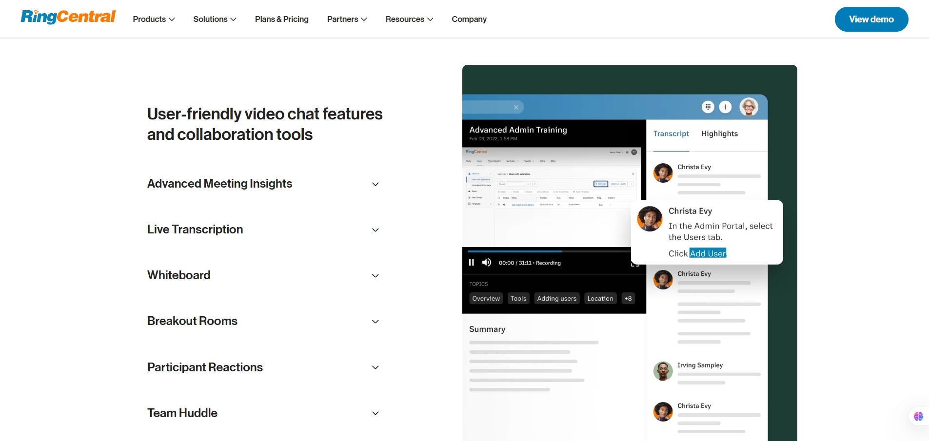 User-friendly video chat features and collaboration tools