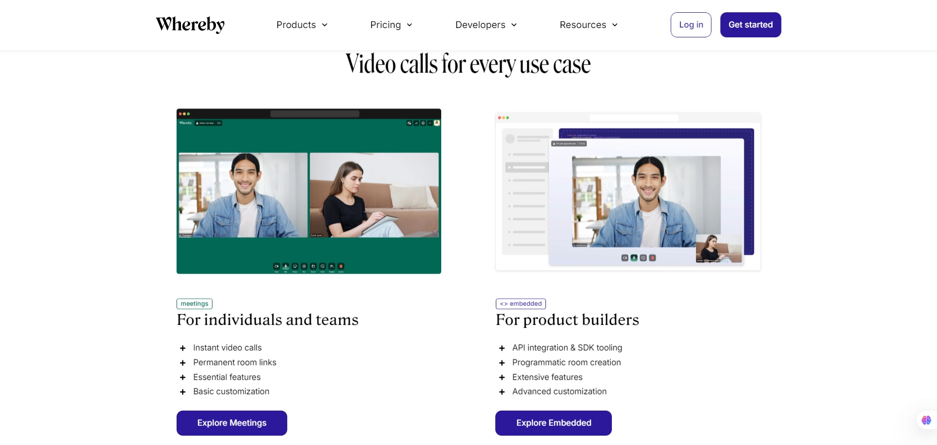 Video calls for every use case-Whereby