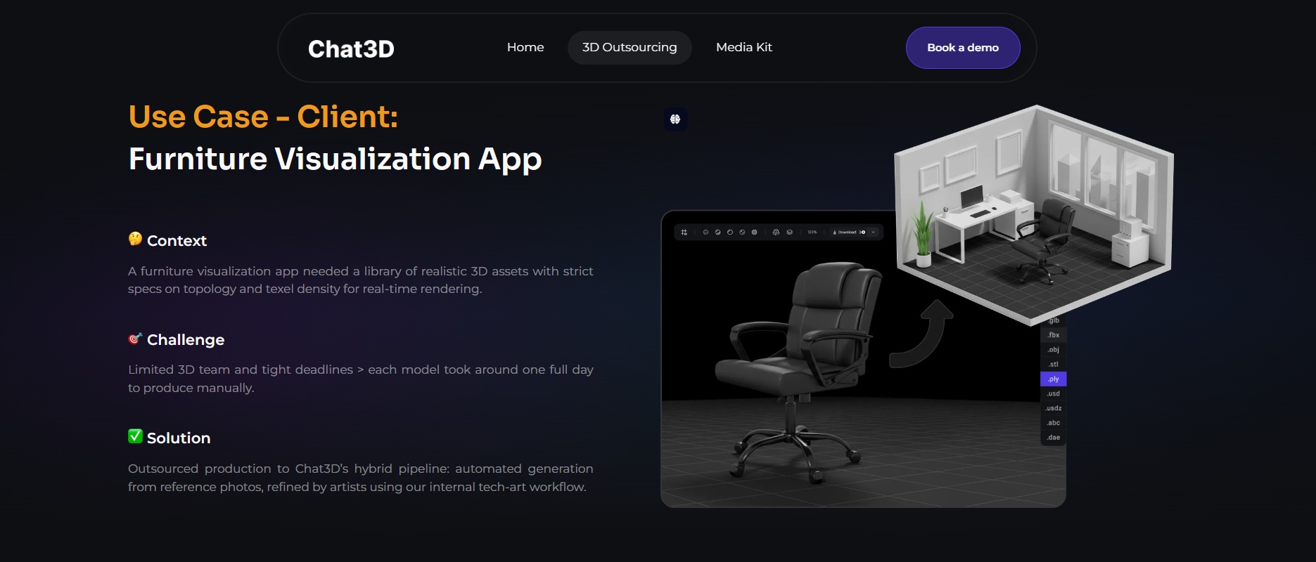 3D-Outsourcing-Furniture Visualization App