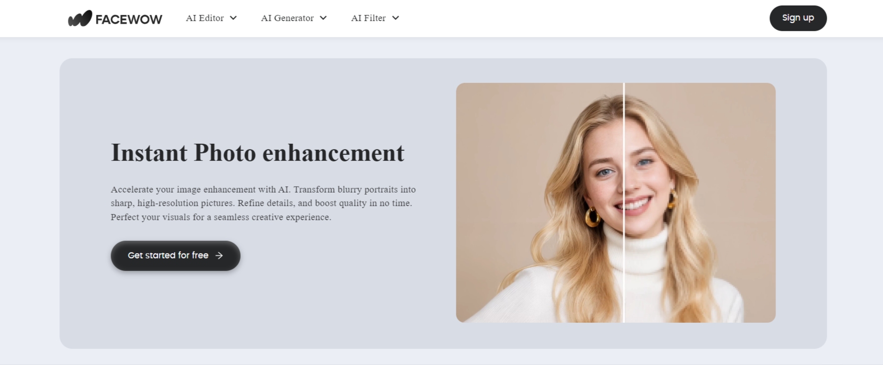 Facewow-Instant Photo enhancement