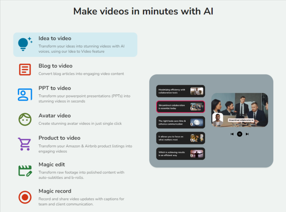 Fliki-Make videos in minutes with AI