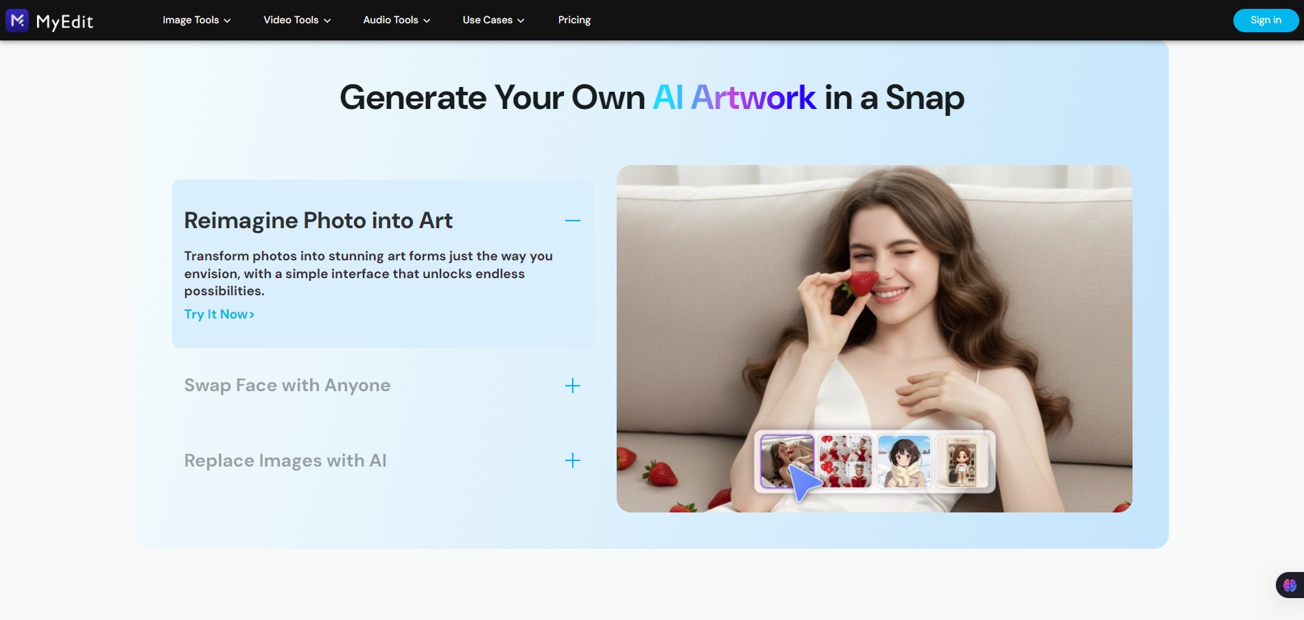 MyEdit-Online-Creative-AI-Tool-for-Image-Audio-and-Video