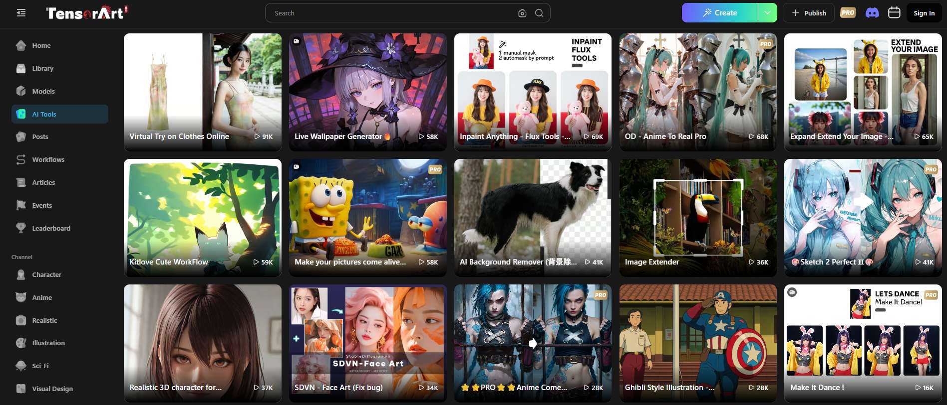 AI-Tools-ComfyUI-Workflows-Tensor-Art