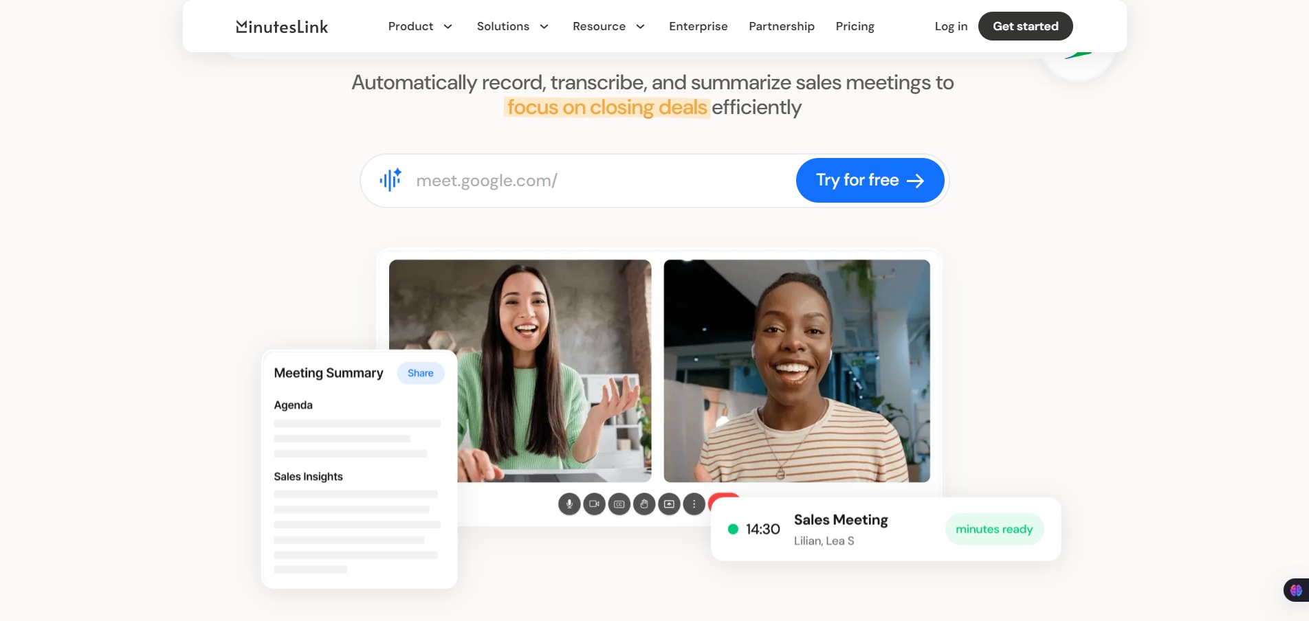 MinutesLink-AI-Note-Taker-for-Sales