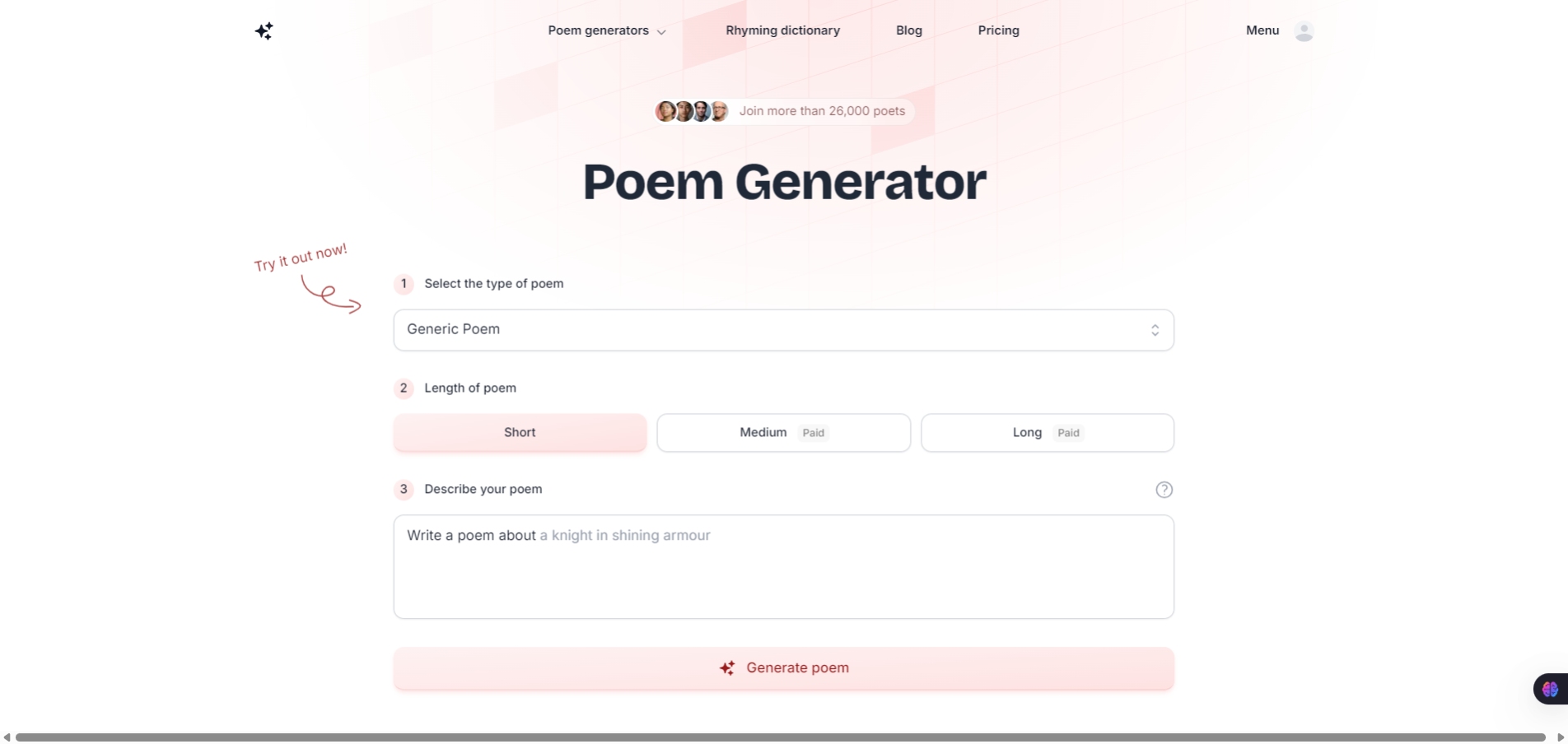 AI-Poem-Generator-Automatically generate poems using artificial intelligence