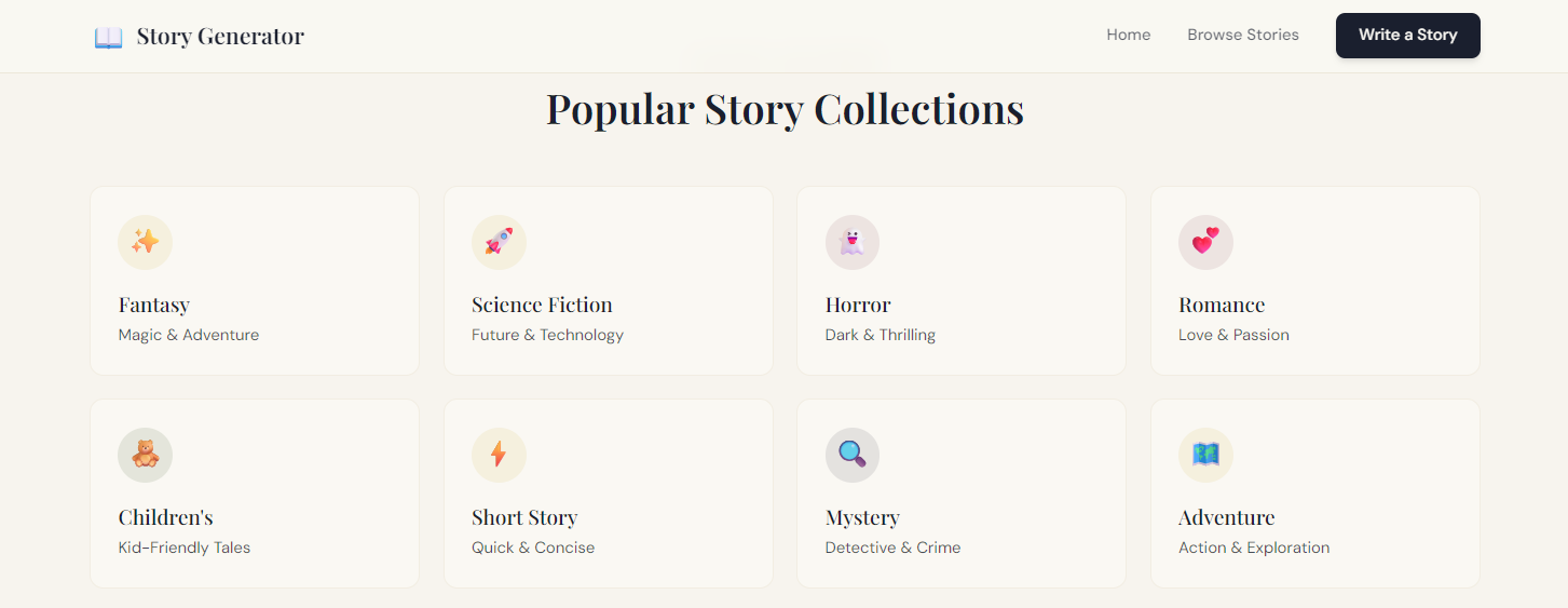 Free-AI-Story-Generator-Popular Story Collections