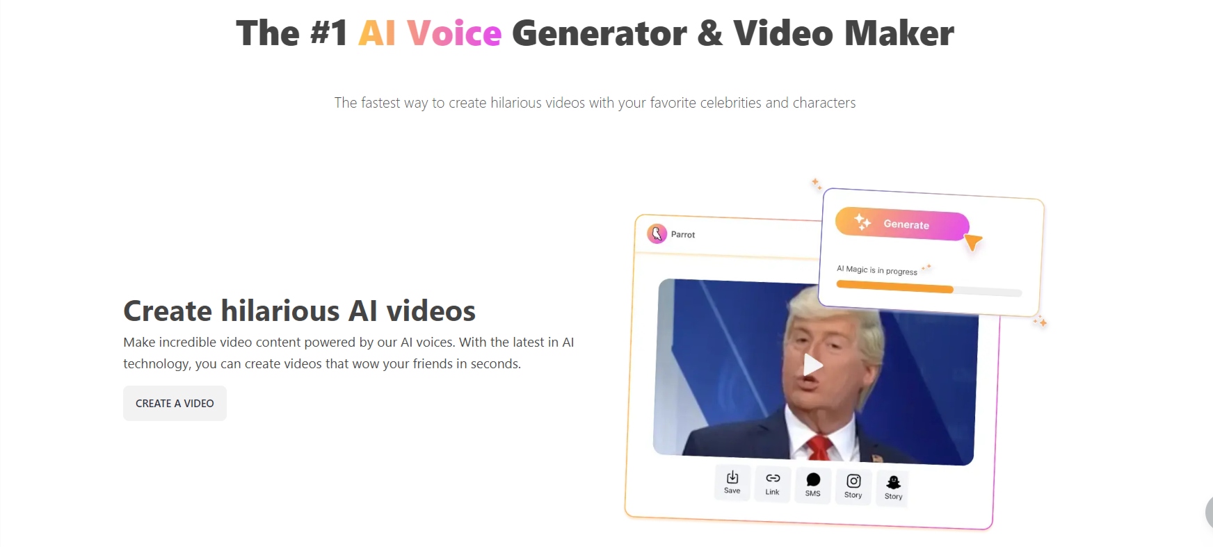 Parrot-AI-AI Voice Generator & Video Maker