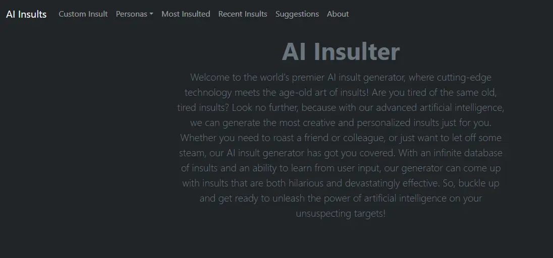 AI Insult Generator