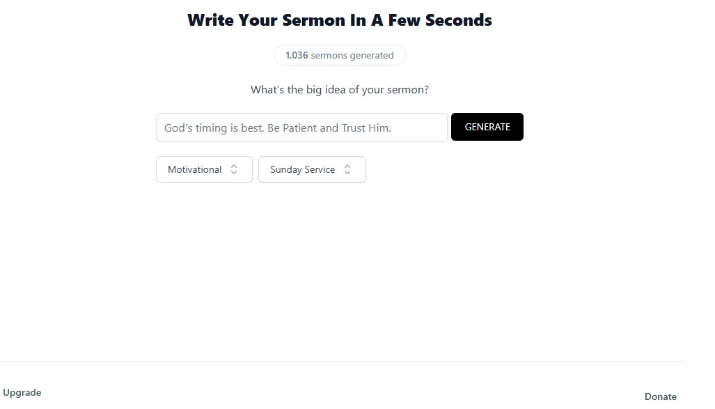 SermonGPT AI Writing Assistant