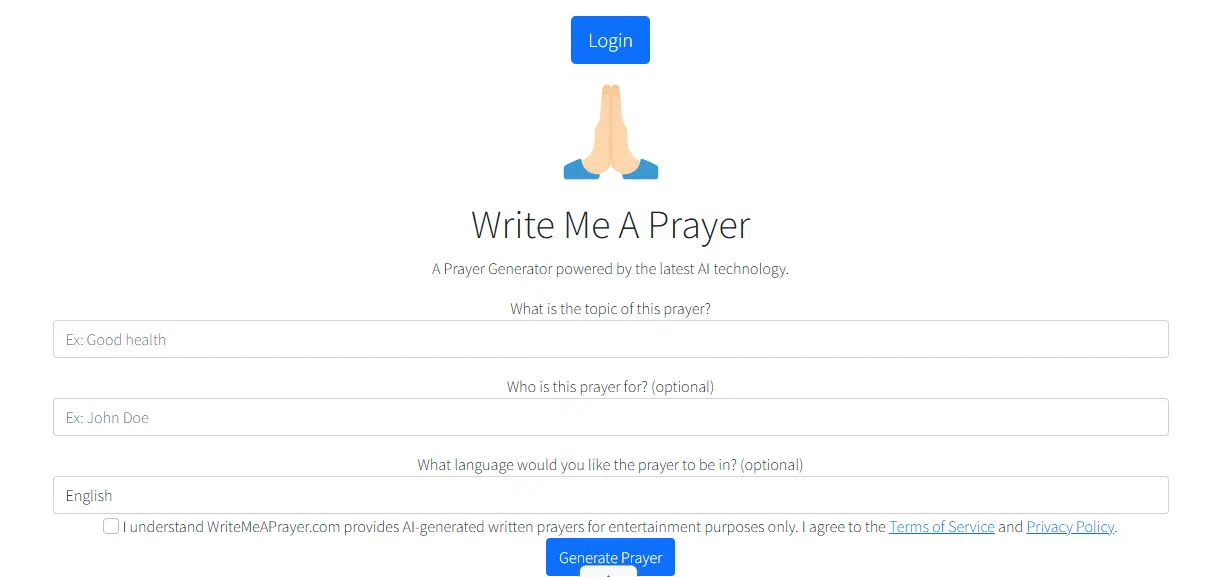Write Me A Prayer Feature